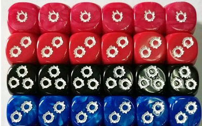 花樣骰子點膠滴漆效果