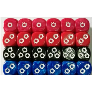 花樣骰子點膠滴漆效果